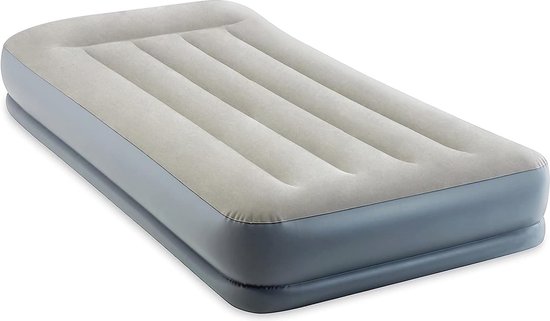Middelhoog luchtbed met kussensteun en Fiber-Tech, 99 cm x 191 cm x 30 cm van Intex