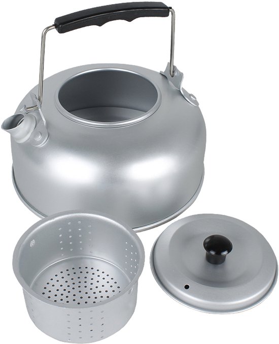 Mil-Tec Aluminium Reiswaterkoker 0,8L met Zeef voor Kamperen