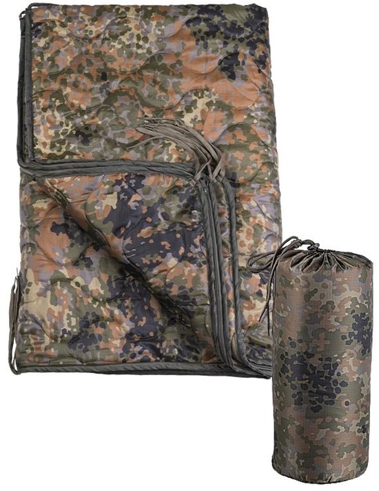 Mil-Tec Poncholiner multifunction with zipper flecktarn