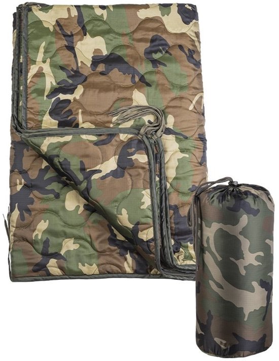 Mil-Tec Poncholiner multifunction with zipper woodland