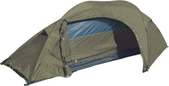 Mil-Tec Recom tent 1-persoons, olijfgroen, met grondzeil van Merkloos
