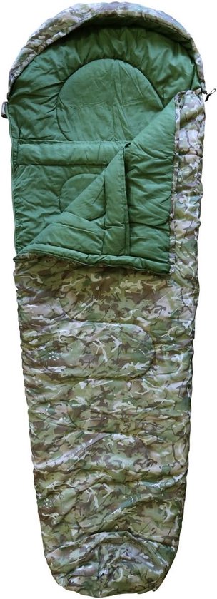 Militair Slaapzak - Kampeeruitrusting - Buiten slapen - Mummy vorm - 236 cm lang - BTP patroon