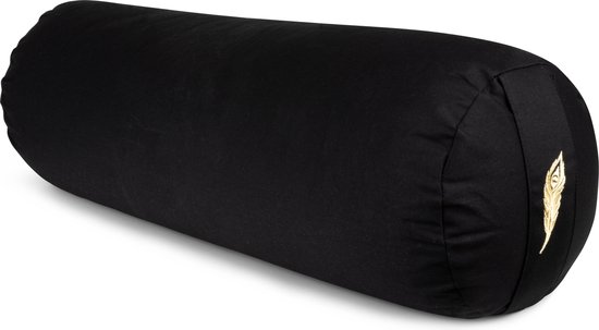 MindBaas - Yoga Bolster - Zwart - 60 x 20 cm (lengte x diameter) van MindBaas