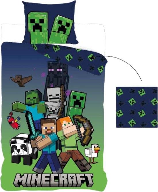 Minecraft Dekbedovertrek - Team van Character World