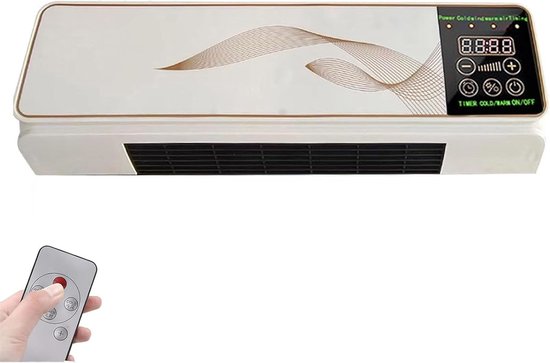 Mini Airconditioner - Klimaatregelaar - Ruimte Koelen en Verwarmen - Boorvrije Installatie - 55 x 24 x 12 cm - Wit