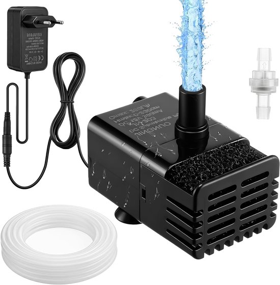 Mini automatische onderwaterpomp met water sensor, 2.5m slang en terugslagklep, 280 L/h voor airconditioning, ontvochtiger en keldergebruik van Merkloos