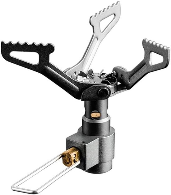 Mini Camping Gasfornuis - Draagbare Kooktoestel - Buiten Koken - Ultralicht Titanium - 25g - Zilverkleurig