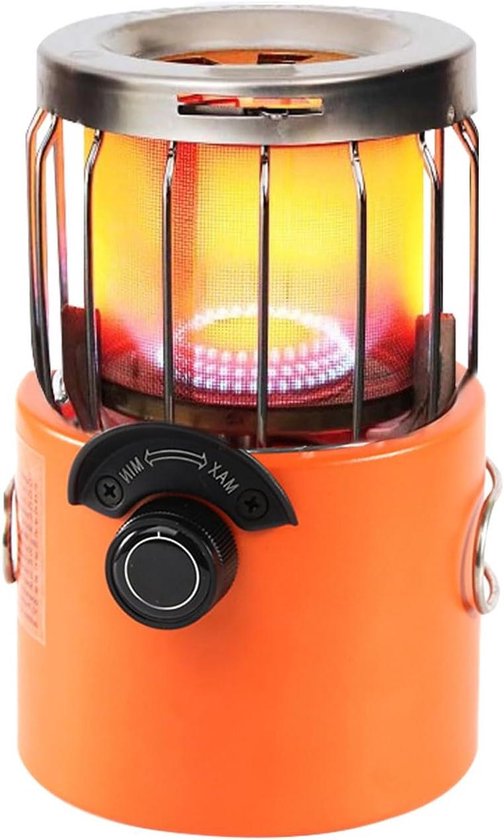 Mini campingkooktoestel - Draagbare gasbrander - Buiten koken - Stil en efficiënt - 19.6 cm hoog - Zilver