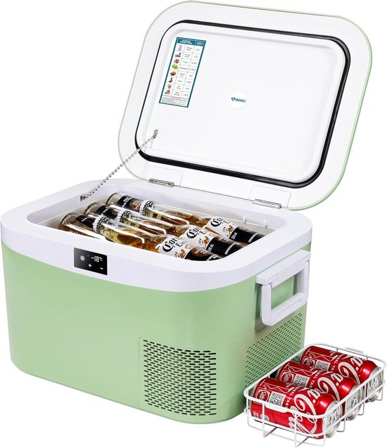 Mini Compressor Koelbox - 12,8 Liter - Tot -18°C - 12V 24V 230V - Draagbare Auto Koelkast