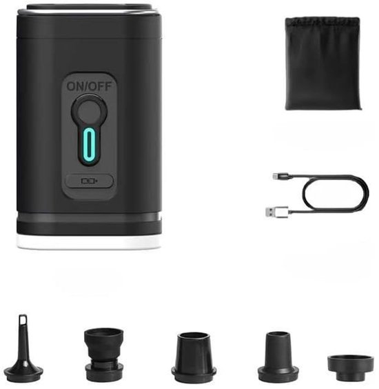 Mini draagbare elektrische luchtpomp - XVX - Compact en klein - Dubbele opblaas-/leegloopstand - Ultrastille motor - Waterdicht van Merkloos