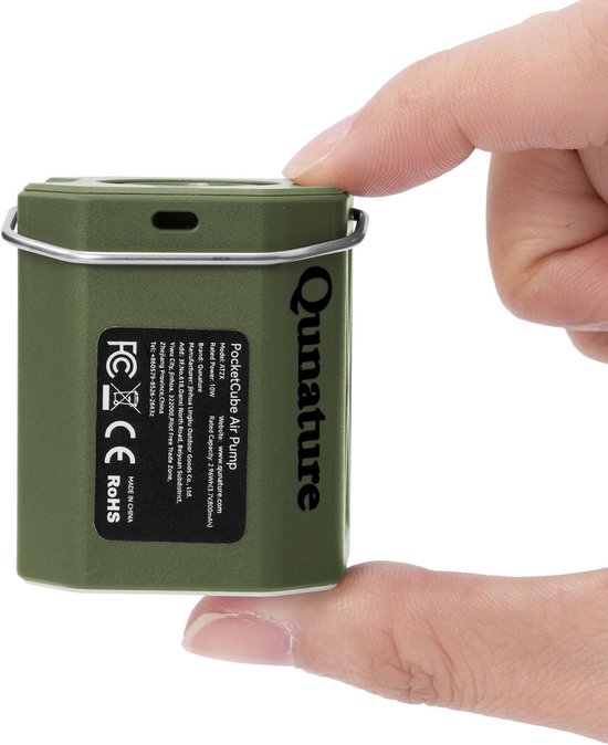 Mini-elektrische luchtpomp, draagbaar, ultralicht, 45 g, pomp met USB-snellading, 5 luchtmondstukken, verlichting, oppompen, leeg laten lopen voor luchtbedden, zwemringen, vacuümzakken