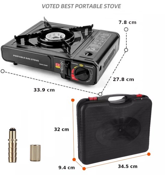 Mini-Gasfornuis -Draagbare Gas Kachel- Kampeer kookstel-Camping gas kookstel Voor Tweeërlei Gebruik van Merkloos