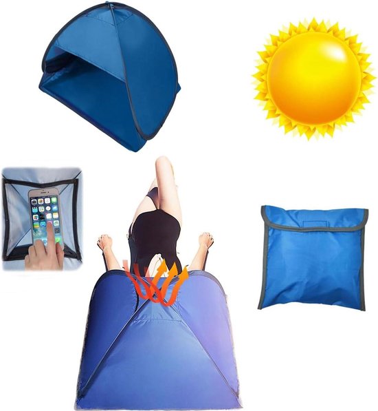 Mini-hoofdtent draagbaar strand automatische pop-up zonwering met opbergtas van MINI