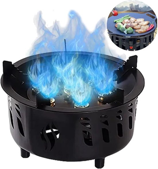 Mini Kampeerfornuis - Camping Kookstel - Kampeer Kookstel - Campingfornuis - Gas - Gas Kookstel - Zwart - 2000W