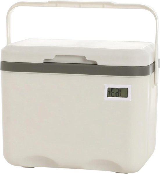 Mini Koelbox - Draagbare Ijskast - Buitenactiviteiten - Met Thermometer - 6 Liter - Wit