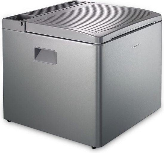 Mini Koelbox - Draagbare Koelbox - Geruisloze Elektrische Absorberende Koelbox met gas-aansluiting 50 mbar, grijs, 40 liter, 12 V en 230 V voor auto, vrachtwagen en stopcontact van Mobicool