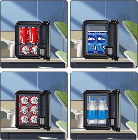Mini Koelkast 4 Liter - Draagbare Koelbox met Verwarmen - Skincare Koelkast voor Auto, Slaapkamer, Kantoor & Camping