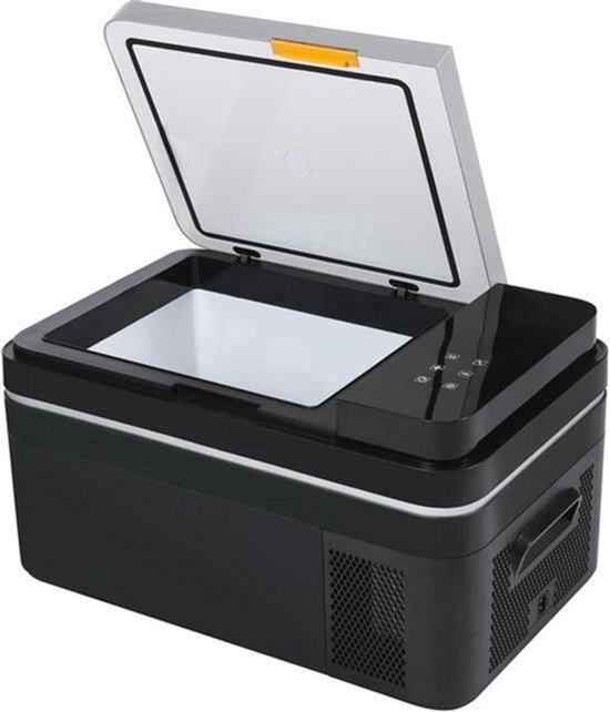 Mini Koelkast - Auto Koelkast - Mini Fridge - Frigo - Draagbare - Kleine -Compressor Koelbox - Elektrische Vriesbox - Enkel Zone - Digitaal Display - Compacte - 220V - 28L - 62.3 x 37.8 x 37 cm - Zwart