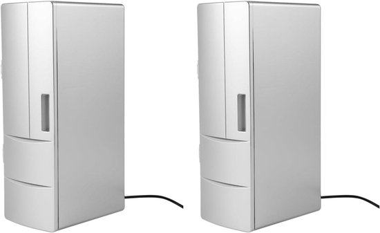 Mini Koelkast - Draagbare Koeler - Dranken Koelen - USB Aangedreven - 26 x 176 x 23 cm - Zilver