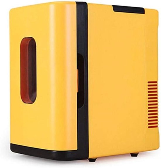Mini Koelkast - Koelbox Verwarmer - Dranken Koelen - Thermo-elektrisch Systeem - 10 Liter - Geel
