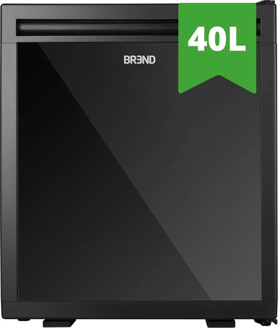 Mini Koelkast Vrijstaand 40 Liter - Tafelmodel Fridge met Instelbare Temperatuur - Minibar met Verstelbare Deurrichting - Zwart - BREND BR-2227 van MINI