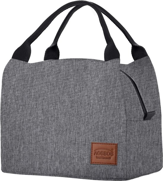 Mini-koeltas, kleine lunchtas, geïsoleerde tas voor onderweg, thermotas, fiets, ontbijttas, opvouwbaar, waterdicht, ritssluiting, 8,5 l, grijs van MINI