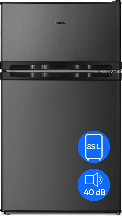 Mini-koelvriescombinatie 85 liter - vrijstaand met verwisselbare deurscharnieren, energie-efficiëntieklasse E van Merkloos