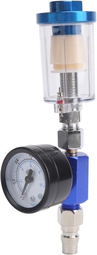 Mini Luchtdrukregelaar met Waterafscheider en Manometer voor Spuitpistolen van Merkloos