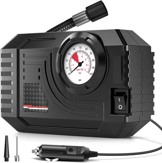 Mini Luchtpomp – Draagbare Bandenpomp – Digitale Compressor – Elektrische Pomp – Voor Auto, Fiets en Ballen