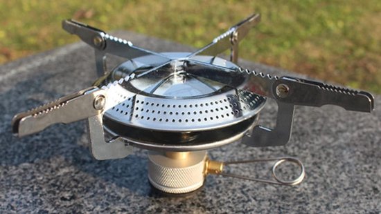 Mini Outdoor Stove - Camping Brander - Outdoor Koken - Windproof Ontwerp - 11 x 10 x 3 cm - Zilver