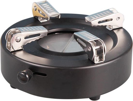 Mini spiritusbrander - Draagbaar kooktoestel - Outdoor koken - Instelbare vuurkracht - 18 x 8 cm - Zwart