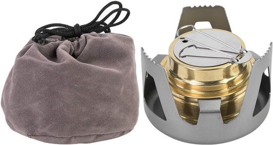 Mini-spiritusbrander, draagbaar spirituskooktoestel, campingkooktoestel, oven voor binnen, campingpicknick (grijs) van Esbit