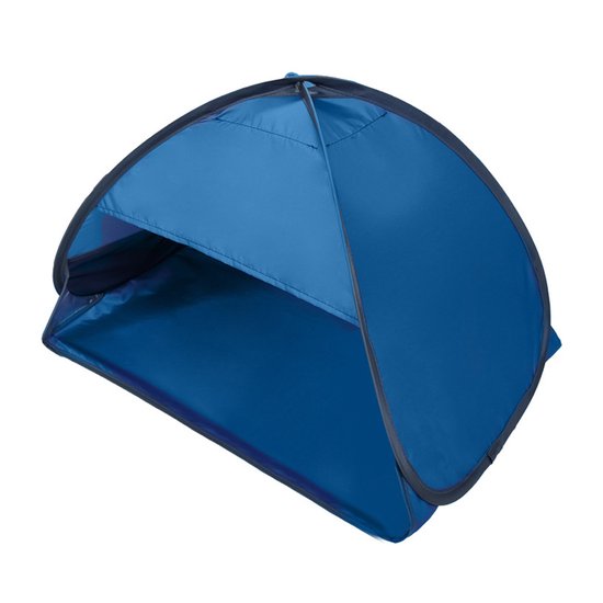 Mini Strandtent - Pop-Up Zonnescherm - Draagbare Strandcabine met Telefoonstandaard - Blauw - 80x50x55 cm van Merkloos