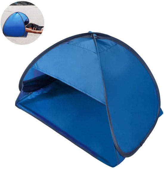 Mini-tentje - Strandzonwering voor huisdieren - mini-tent - pop-up strandtent - 1 stuks - draagbare zonneschermtent - blauw - opvouwbare kampeertent - Geschikt voor UV-bescherming en winddichte kampeerpicknicktent van Merkloos