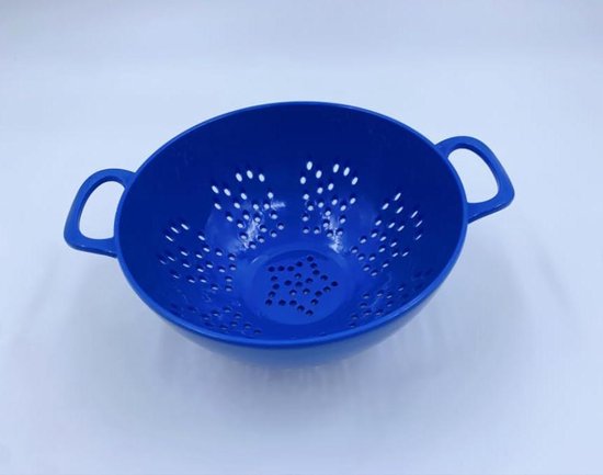 Mini Vergiet - Keukenzeef - Groenten Wassen - Dubbele Handgrepen - 6 Inch - Blauw