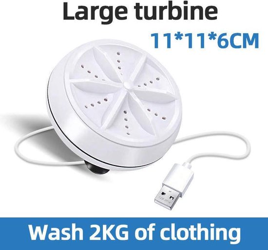 Mini Wasmachine - 2kg Wascapaciteit - Camping Wasmachine en Vaatwasser - Mini Wasmachine met Centrifuge - Kleine Wasmachine - Kleine Vaatwassers - Handwasmachine - Voor Kleine Was van Hi Glossy