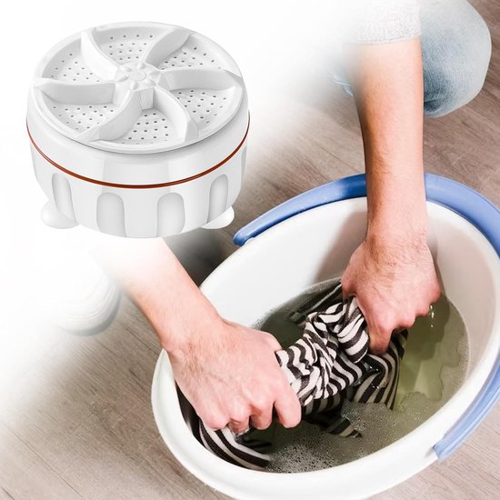 Mini Wasmachine - 2kg Wascapaciteit - Draagbare Wasmachine - Kleine Wasmachine - Draagbare Mini-Turbo Wasmachine - Handwasmachine - Draagbare Wasmachine - Geschikt Voor Kleine Was - Wit