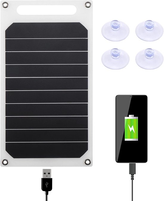 mini-zonnepaneel, slim light, zonnecel, oplader, USB, zonnelader, draagbaar, powerbank op zonne-energie, USB, voor telefoon, autolader, kamperen