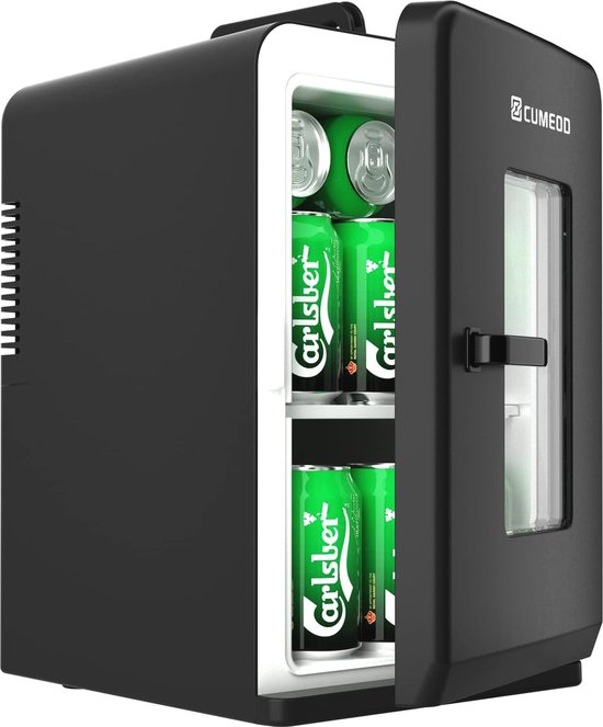 Minikoelkast 15L voor Drankjes, Cosmetica en Snacks - Koude en Warme Functie, Compact en Portabel