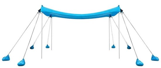 Miryx Strandtent - Zonnescherm voor Strand - Draagbare Strandluifel - Schaduwdoek - Windbestendige Canopy - UV-bescherming - Draagtas