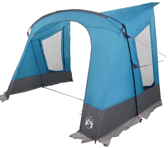 Miryx Tunneltent - Caravan-tent - Tent Voor 5 Personen - Auto - Luifel - Camping - Caravan Accessoires - Blauw Dak - 410 x 275 x 245 cm