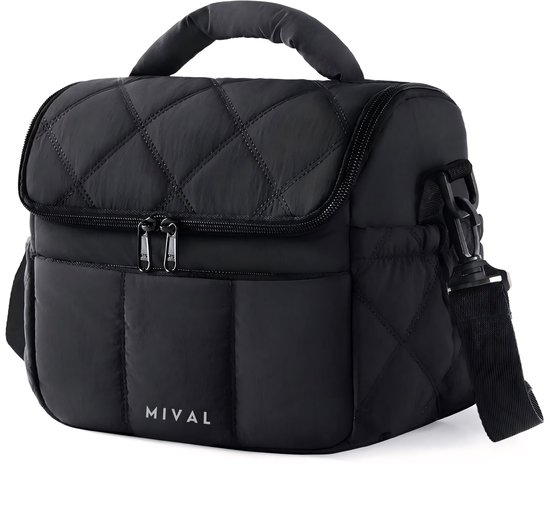 Mival Koeltas - Mini Koeltas Voor Lunch - Lunch Koeltas Werk - Lunchtas 6.7 Liter - Zwart van Merkloos