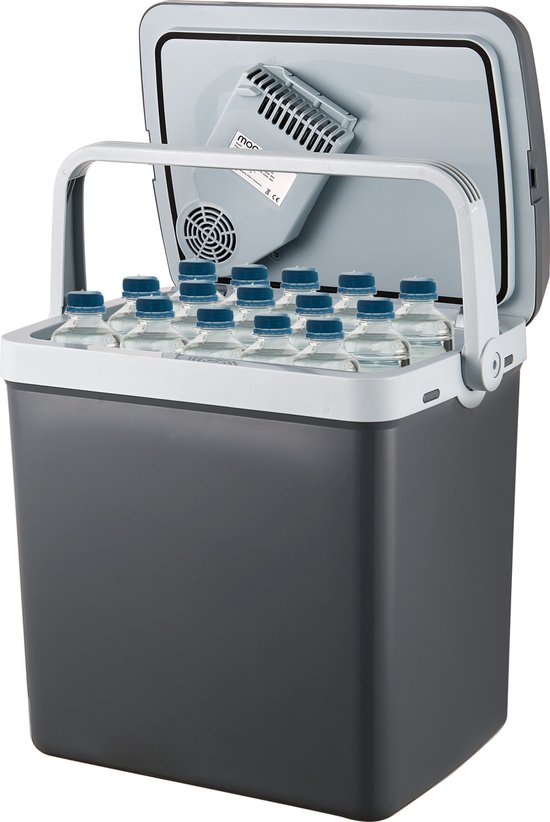 MOA Koelbox Elektrisch 12v 230 volt - 32L - Frigobox - Camping Koelkast - Auto en Camping - Koelen en Verwarmen - Grijs van MOA