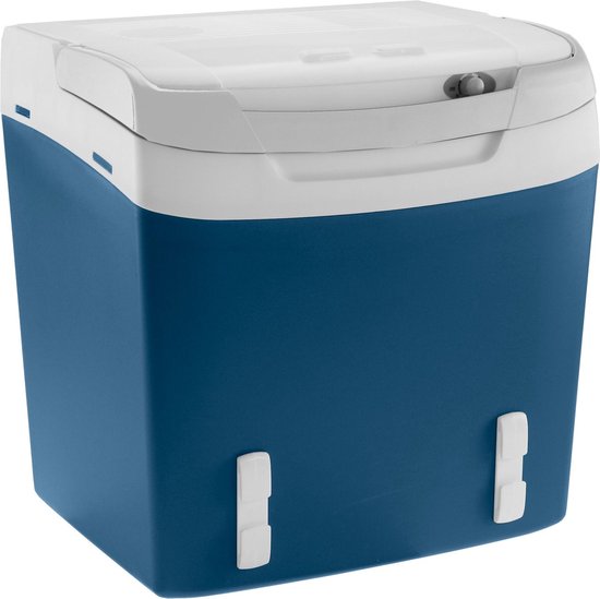 Mobicool MS26 Thermo-elektrische koelbox met veiligheidsgordel clip - 25l - 12/230v- blauw/wit van Merkloos