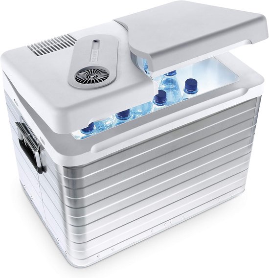 Mobicool Q40 AC/DC Portable Electric Aluminium Cooler Box, 39 Litres, 12 V and 230 V for Car, Truck, Boat, Motorhome and Socket, Aluminium Housing