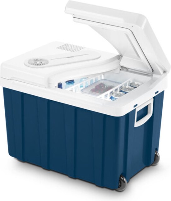 Mobicool Thermo-elektrische koeler MQ40W - 12 / 230 Volt - 39 Liter - Blauw/wit van Mobicool