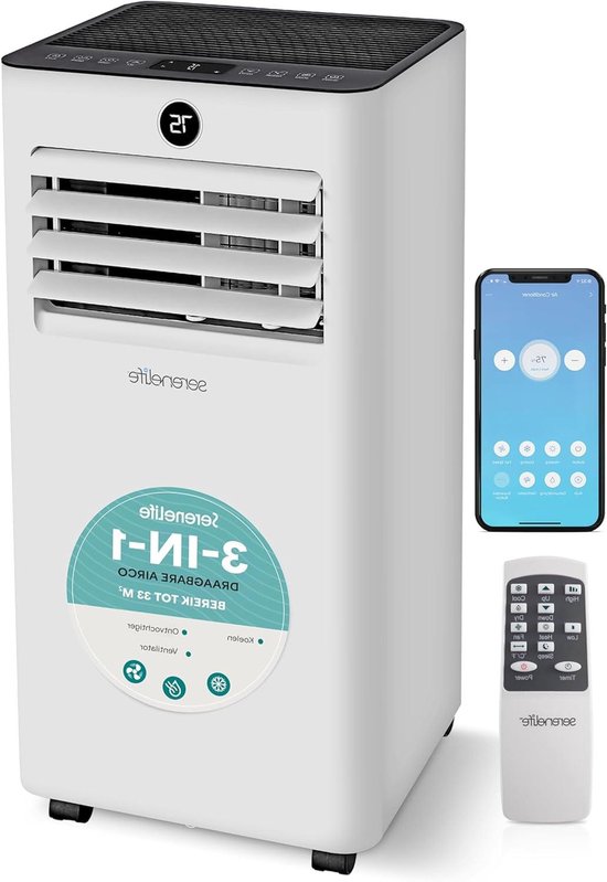 Mobiele Airco - Draagbare Airco Airconditioner - Ruimte Koelen - Wi-Fi Bediening - 7000 BTU - Wit