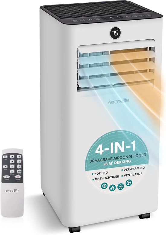 Mobiele Airco - Draagbare Airco - Ruimte Klimaat - 4-in-1 Functionaliteit - 7000 BTU - Wit