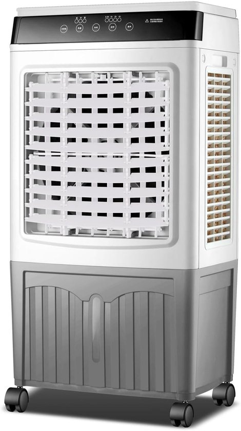 Mobiele Airco - Luchtkoeler Ventilator - Ruimte Koelen - 3-Zijdig Koelpaneel - 40 Liter Reservoir - Wit