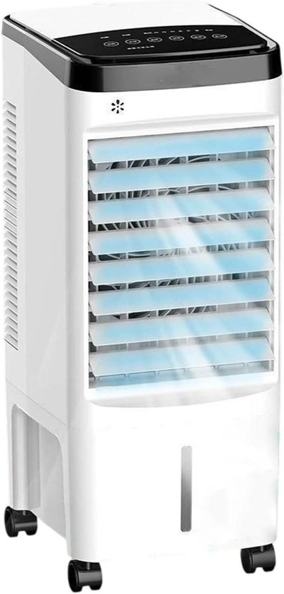 Mobiele Airco Ventilator - Luchtkoeler Bevochtiger - Ruimte Koelen - Dubbel Waterreservoir - 59cm - Wit